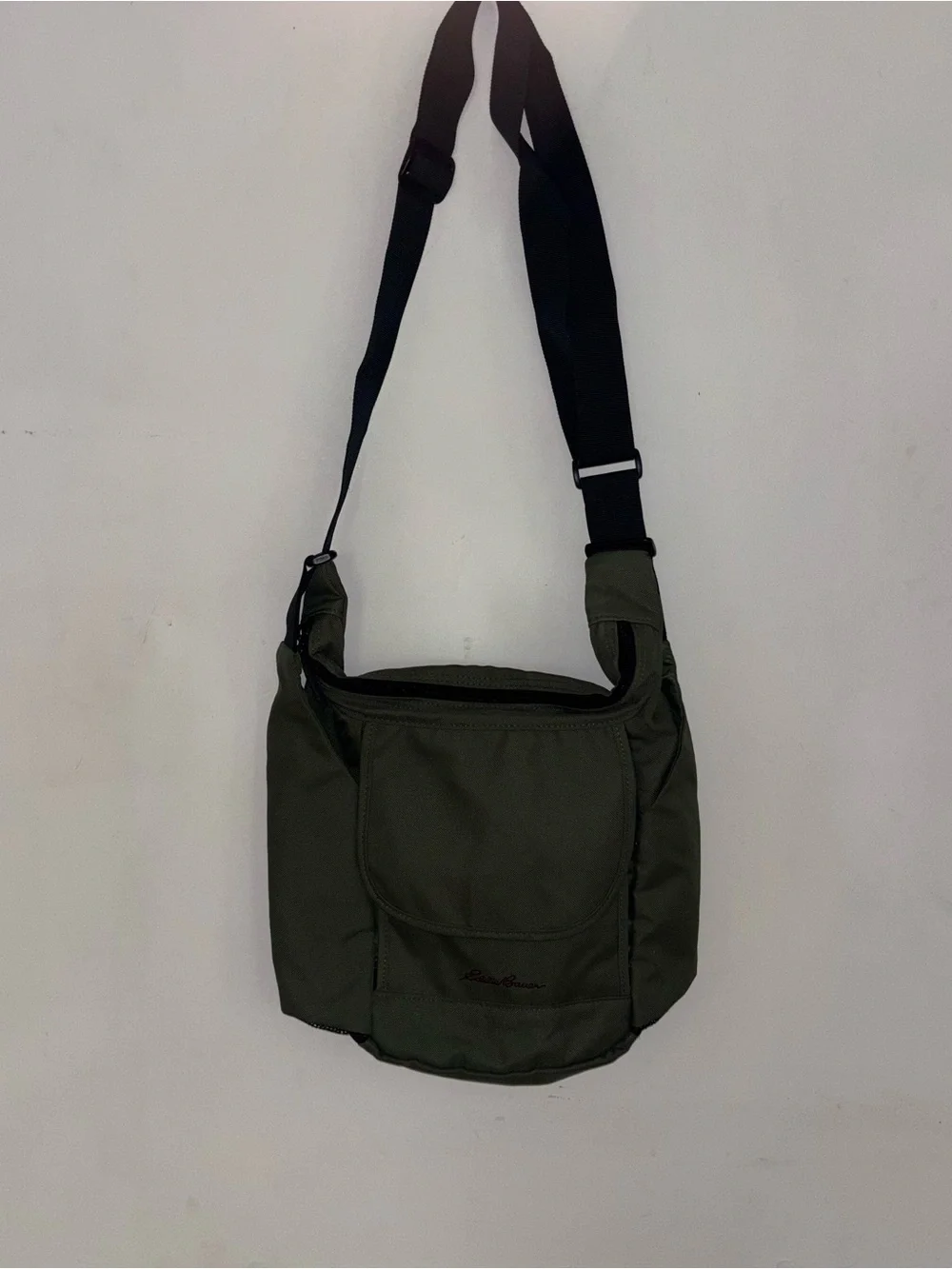 Eddie Bauer Olive Green Messenger Crossbody Bag for Men